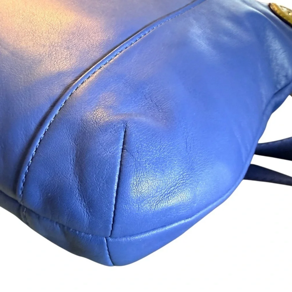 Coach Daisy Spectator Blue & Lime Leather Crossbody Bag F28940